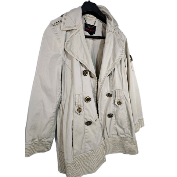 Miss Sixty Trench coat Women's Studded S-  See pics - Picture 7 of 7